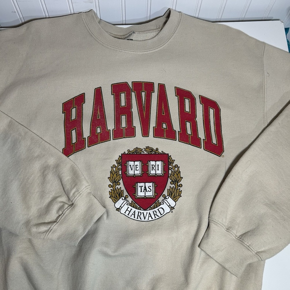Harvard Crewneck Sweatshirt Womens Medium Logo Academia BTS Teacher